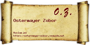 Ostermayer Zobor névjegykártya